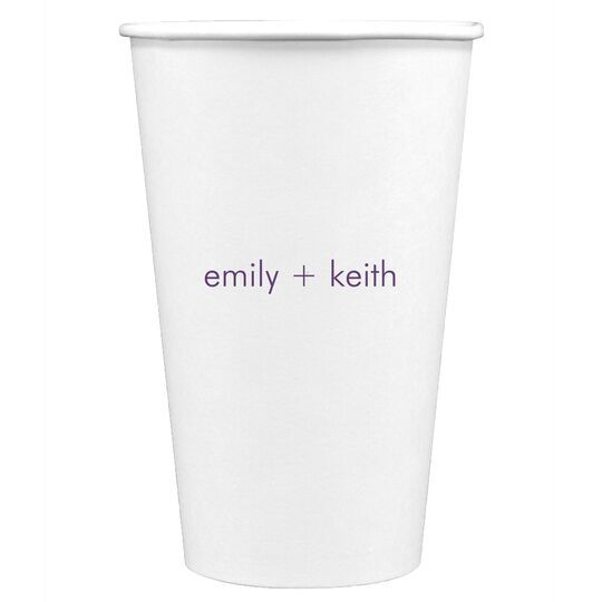 Right Side Name Paper Coffee Cups
